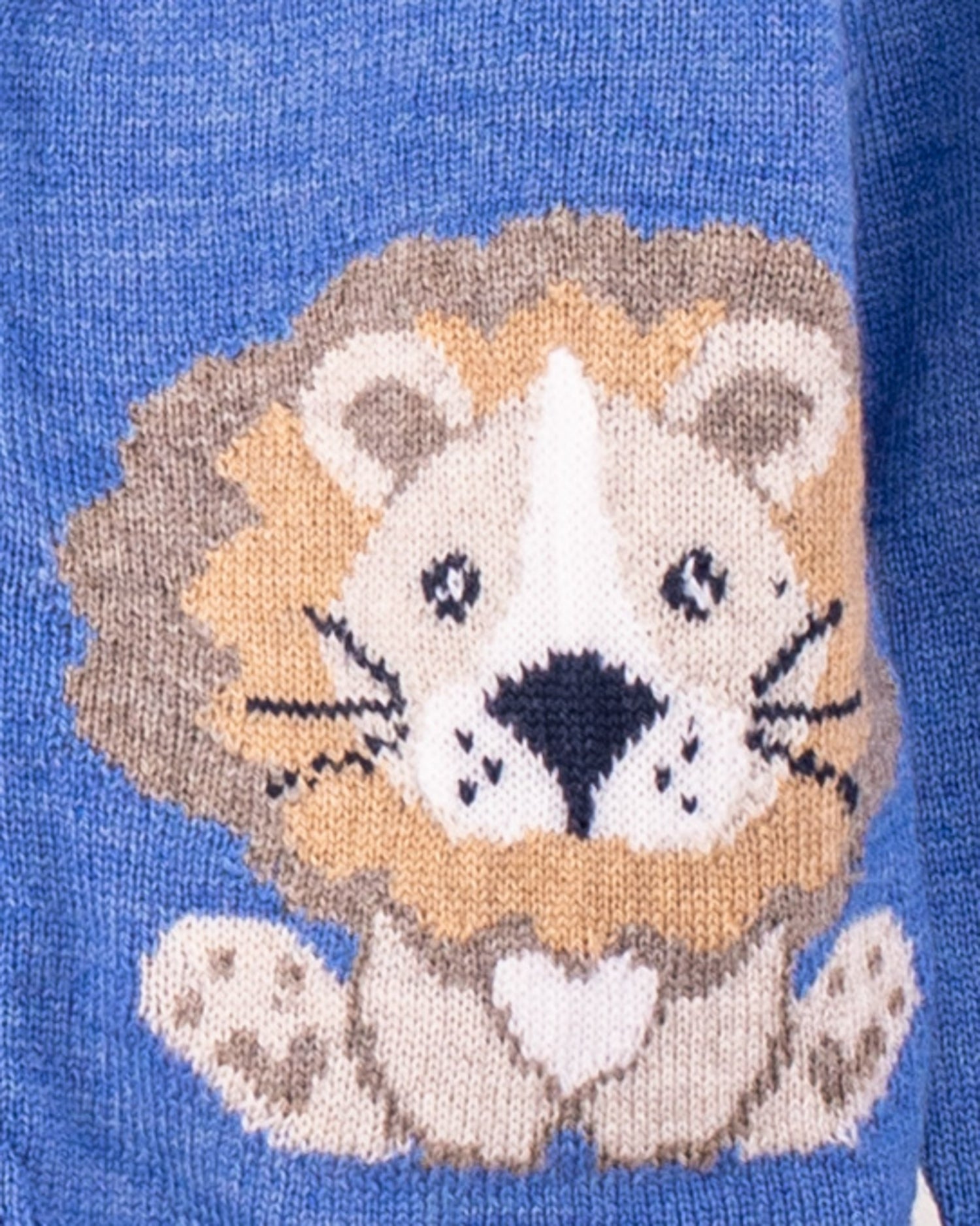 Léon Cerulean Mélange Wool Cardigan